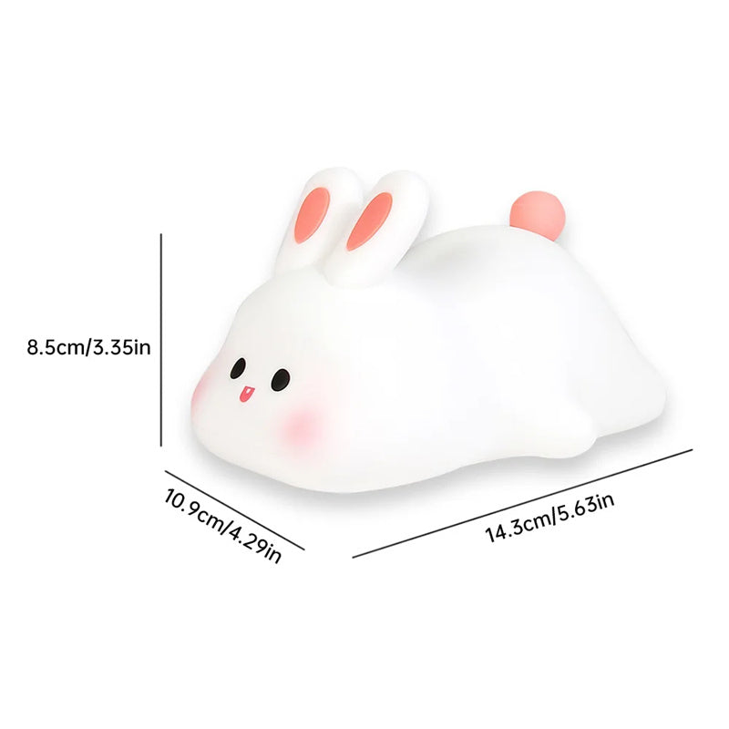 Rabbit Night Light Silicone Lamp Bedside Lamp Nursery Light USB Charging