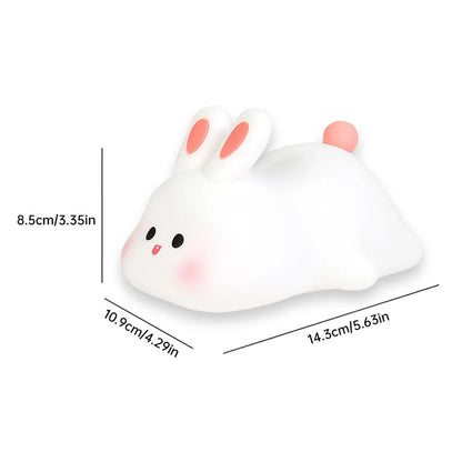 Rabbit Night Light Silicone Lamp Bedside Lamp Nursery Light USB Charging