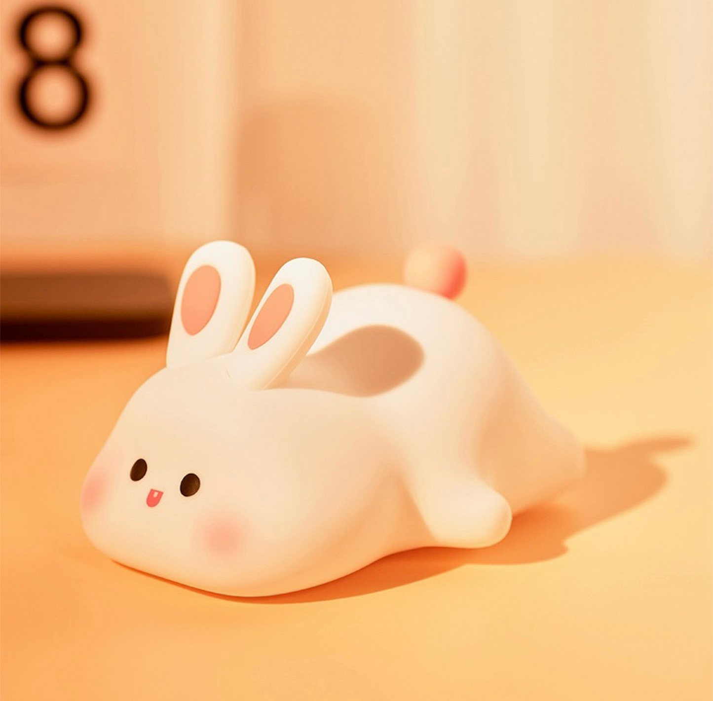 Rabbit Night Light Silicone Lamp Bedside Lamp Nursery Light USB Charging