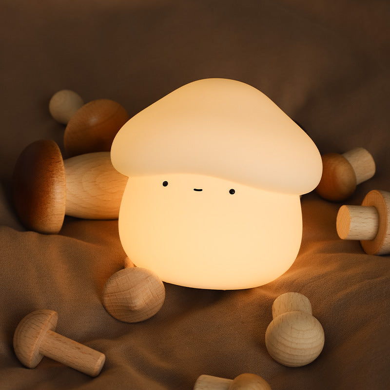 Mushroom Night Light Lamp Silicone Bedside Lamp Nursery Light