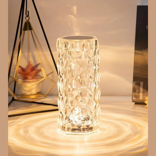 Crystal Rose Table Lamp Romantic Ambient Lamp Multicolor USB Charging