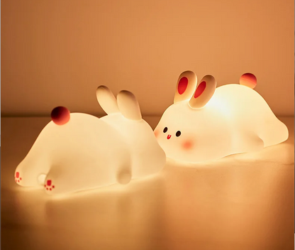 Rabbit Night Light Silicone Lamp Bedside Lamp Nursery Light USB Charging